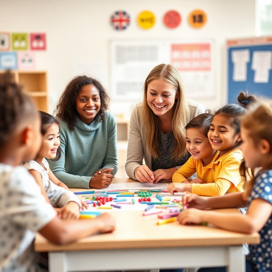 Teacher reading to students